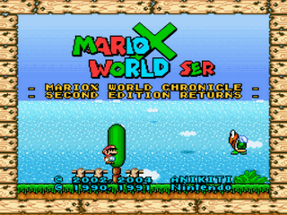 MarioX World 2nd Ed Returns Title Screen